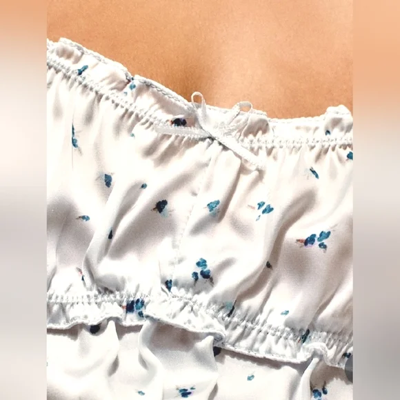 Zara White Floral Tank Top - Picture 3 of 9